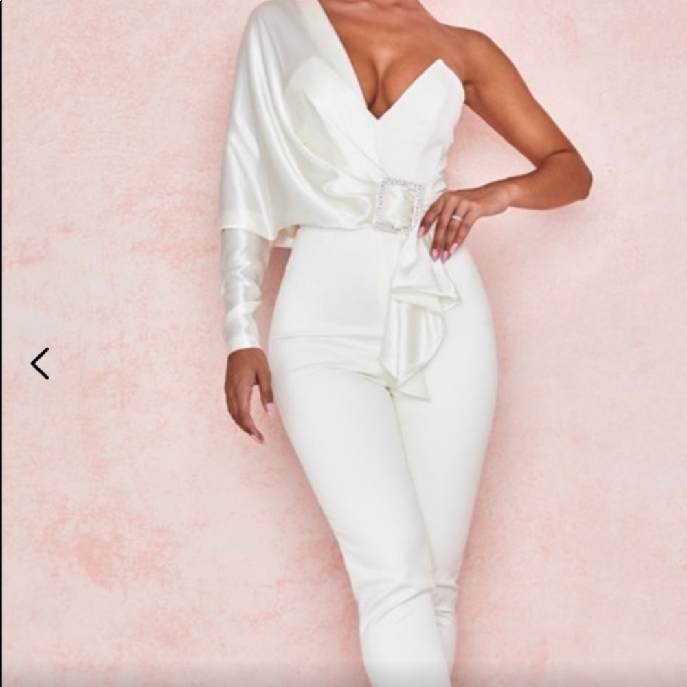 House of CB Willow Crystal Belt Jumpsuit size Large